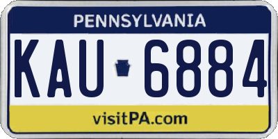 PA license plate KAU6884