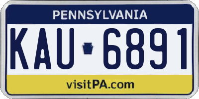 PA license plate KAU6891