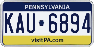 PA license plate KAU6894