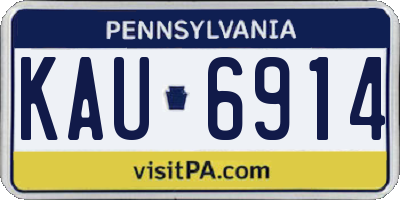 PA license plate KAU6914