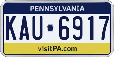 PA license plate KAU6917