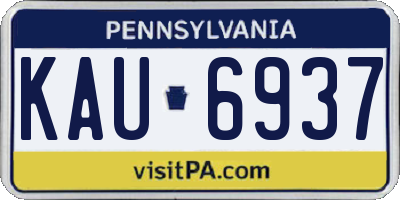 PA license plate KAU6937