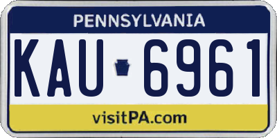 PA license plate KAU6961