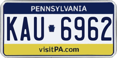 PA license plate KAU6962