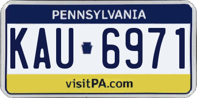 PA license plate KAU6971