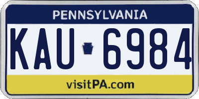 PA license plate KAU6984