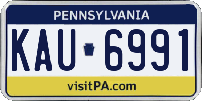 PA license plate KAU6991