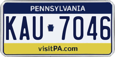 PA license plate KAU7046