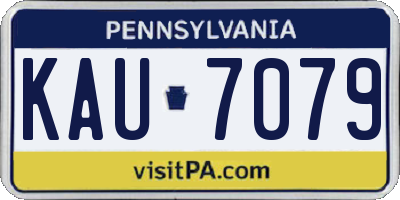 PA license plate KAU7079