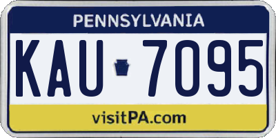 PA license plate KAU7095