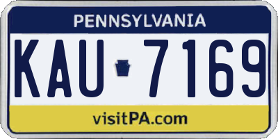 PA license plate KAU7169