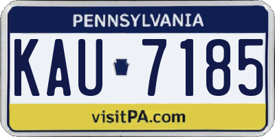 PA license plate KAU7185