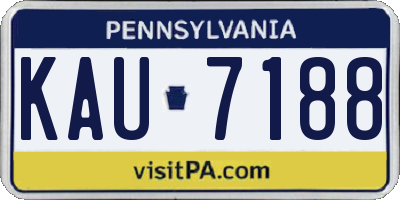 PA license plate KAU7188