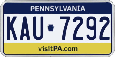 PA license plate KAU7292