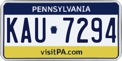 PA license plate KAU7294
