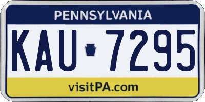PA license plate KAU7295