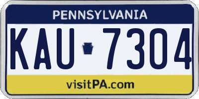PA license plate KAU7304