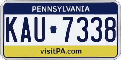 PA license plate KAU7338