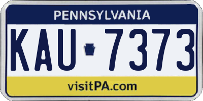 PA license plate KAU7373
