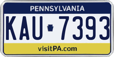 PA license plate KAU7393