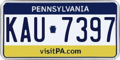 PA license plate KAU7397
