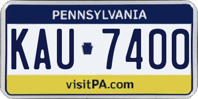 PA license plate KAU7400