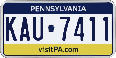 PA license plate KAU7411