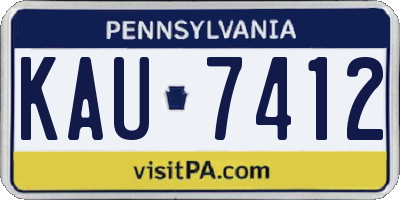PA license plate KAU7412