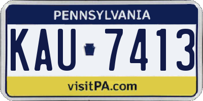 PA license plate KAU7413