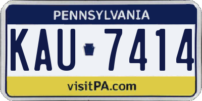 PA license plate KAU7414