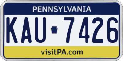 PA license plate KAU7426