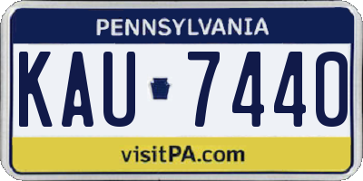 PA license plate KAU7440