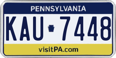 PA license plate KAU7448