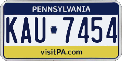PA license plate KAU7454