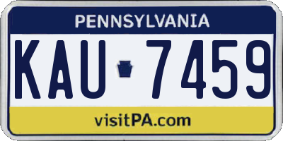 PA license plate KAU7459