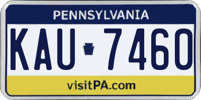 PA license plate KAU7460