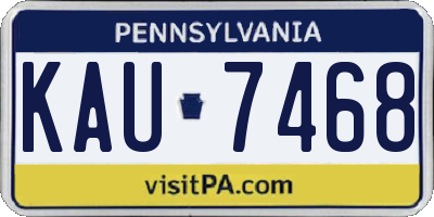 PA license plate KAU7468