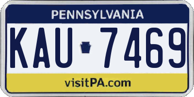 PA license plate KAU7469