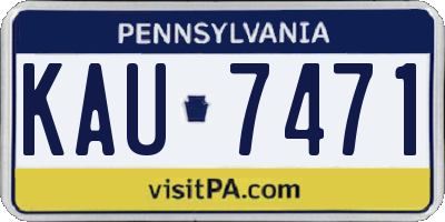 PA license plate KAU7471