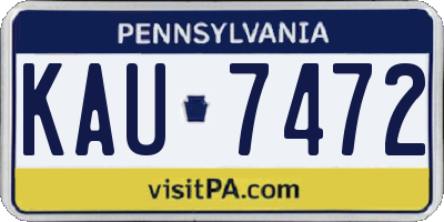 PA license plate KAU7472