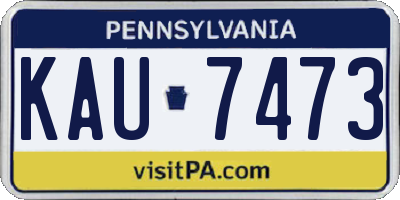 PA license plate KAU7473