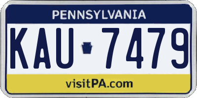 PA license plate KAU7479
