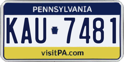 PA license plate KAU7481