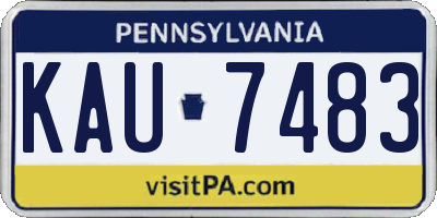 PA license plate KAU7483