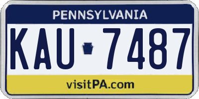 PA license plate KAU7487
