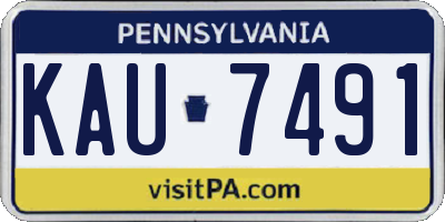 PA license plate KAU7491