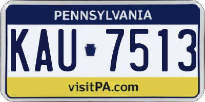 PA license plate KAU7513