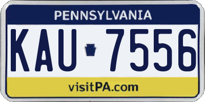 PA license plate KAU7556