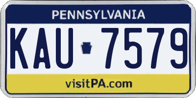 PA license plate KAU7579