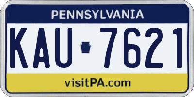 PA license plate KAU7621